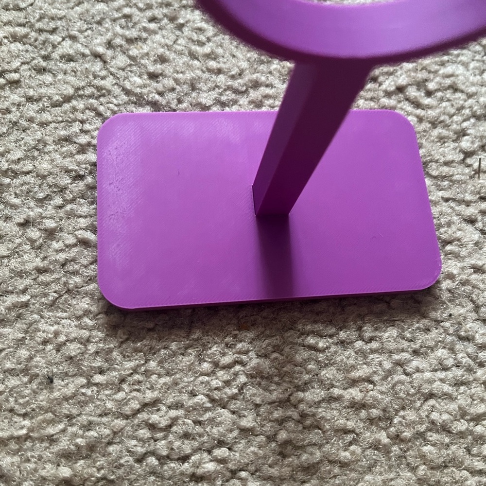 Headband is for show. Purple headband stand for sale made by a 3D printer! - Picture 3 of 5